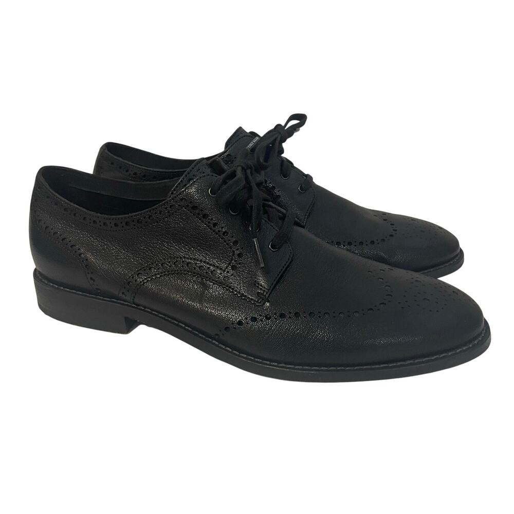 Cole Haan Men's Black Grand 360 Feathercraft Wingtip Oxford Shoes Size 13M